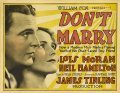 Don't Marry (1928)